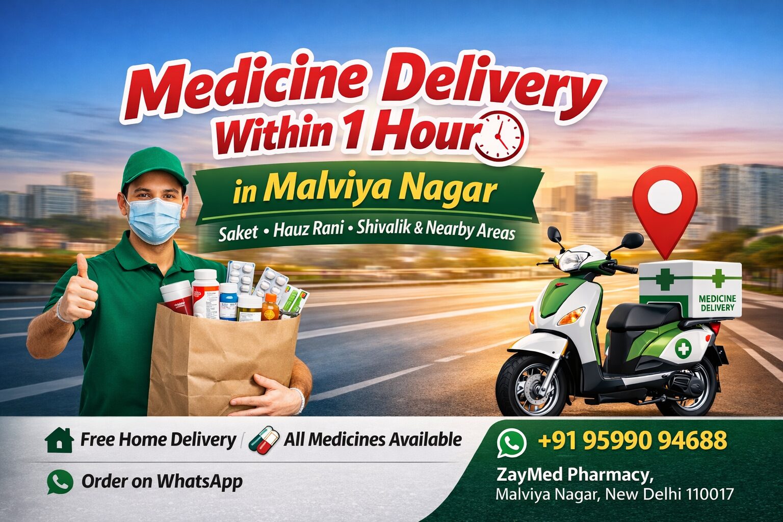 Medicine Delivery in Malviya Nagar by ZayMed Pharmacy
